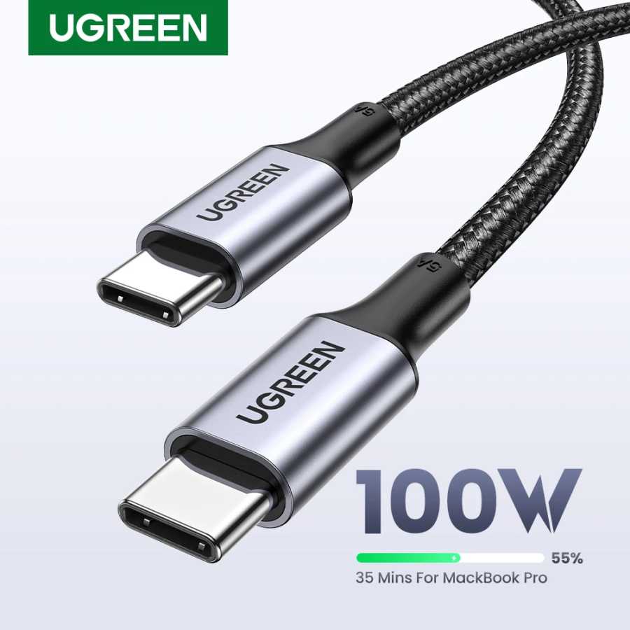 USB-кабель UGREEN PD100W для быстрой зарядки Xiaomi, Samsung, MacBook, iPad, 5 А Аксессуары для мобильных телефонов