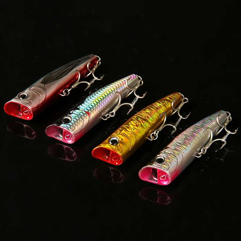 Фотография №4 товара LETOYO Topwater Popper 8,5-30 г плавающие искусственные твердые приманки в