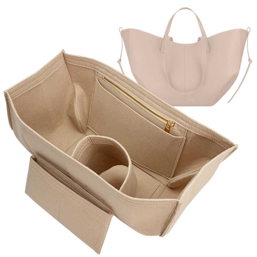 Органайзер-вкладыш для сумок Cyme Large/Mini Tote, войлочный внутренний вкладыш с молнией, держателем для бутылки с водой и отделением для хранения, формодержатель. Сумка-органайзер