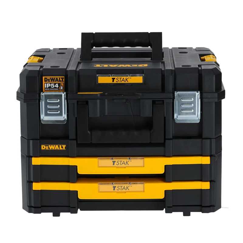 Фотография №1 товара Набор комбинированных ящиков для хранения DEWALT DWST83395-1 TSTAK с двойными
