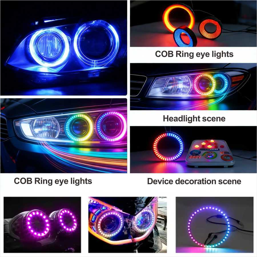Фотография №3 товара Светодиодное кольцо COB 5В/12В WS2812 RGB с индивидуальной адресацией, со