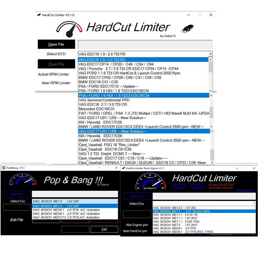 Фотография №1 товара ECU программное обеспечение 6 в 1 посылка HardCut Limiter Diesel