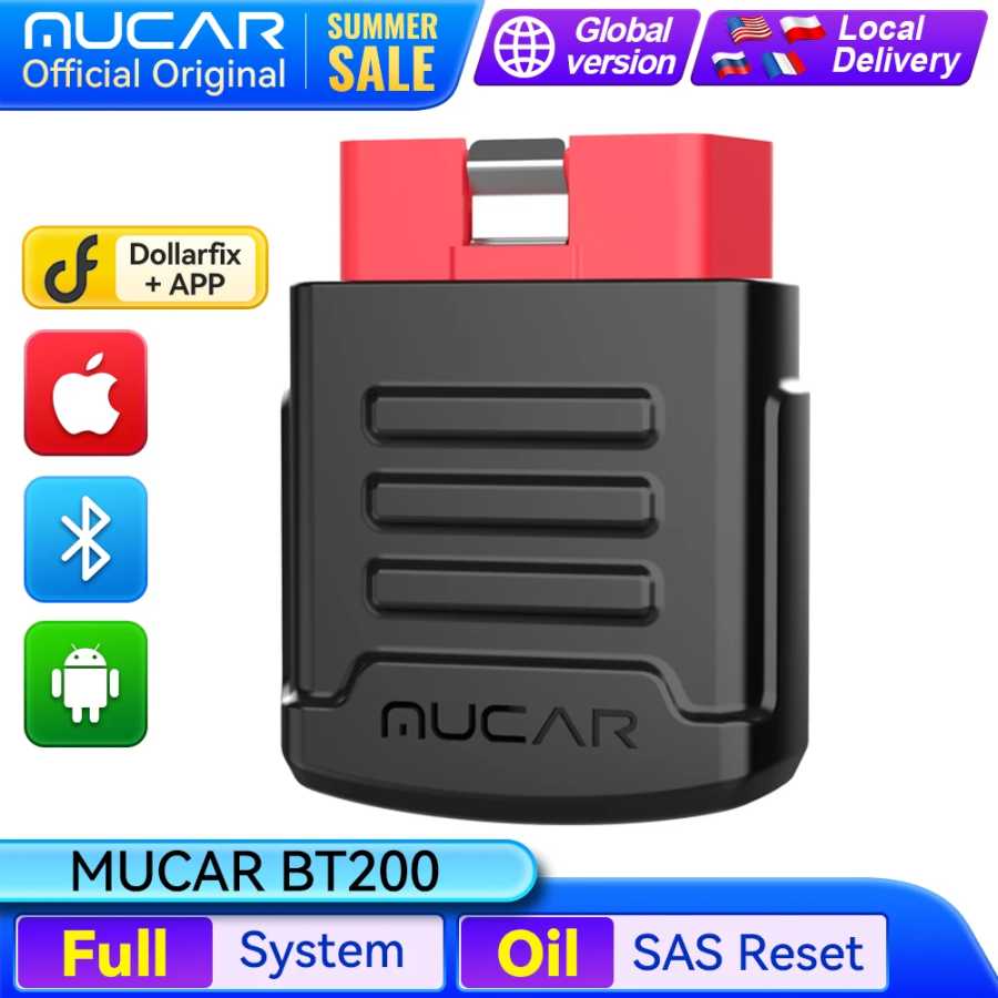 MUCAR BT200 / BT200 Pro OBD2 Сканер Автоматическая полная диагностика системы Пожизненная бесплатная масло SAS Сброс бесплатно 1-летние инструменты диагностики автомобиля Инструмент для ремонта автомобилей
