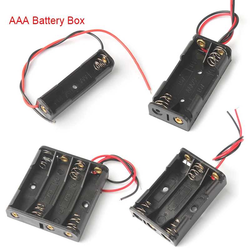 Новые чехлы для аккумуляторов AAA 1X 2X 3X 4X AAA, коробка для хранения, чехол для 1 2 3 4 слота, контейнер для батарей AAA с проводом Аксессуары и запчасти