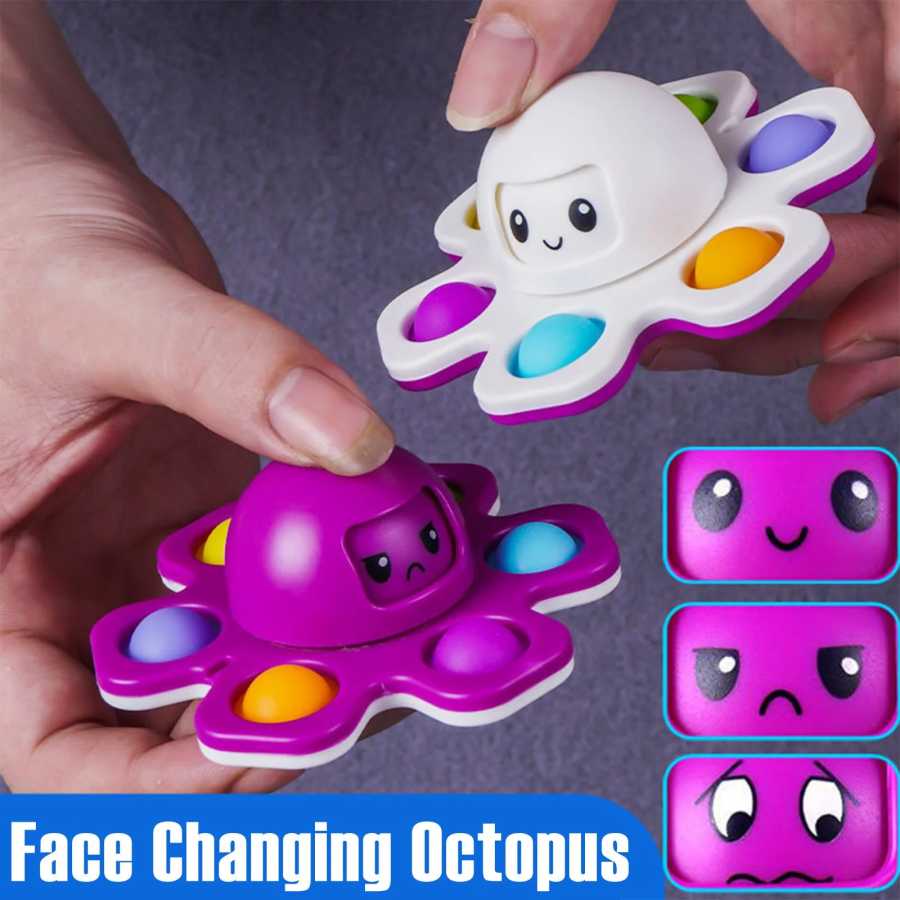 1 шт. новый антистрессовый Push Bubble Fidget Spinner, меняющий лицо, сенсорная игрушка, Push Popete Spiner, снятие стресса, игрушки для детей Игрушки антистресс