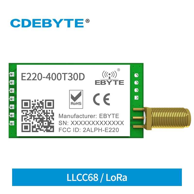 Беспроводной модуль LLCC68 LoRa, 433 МГц, 470 МГц, 30 дБм, диапазон 10 км Оборудование для связи