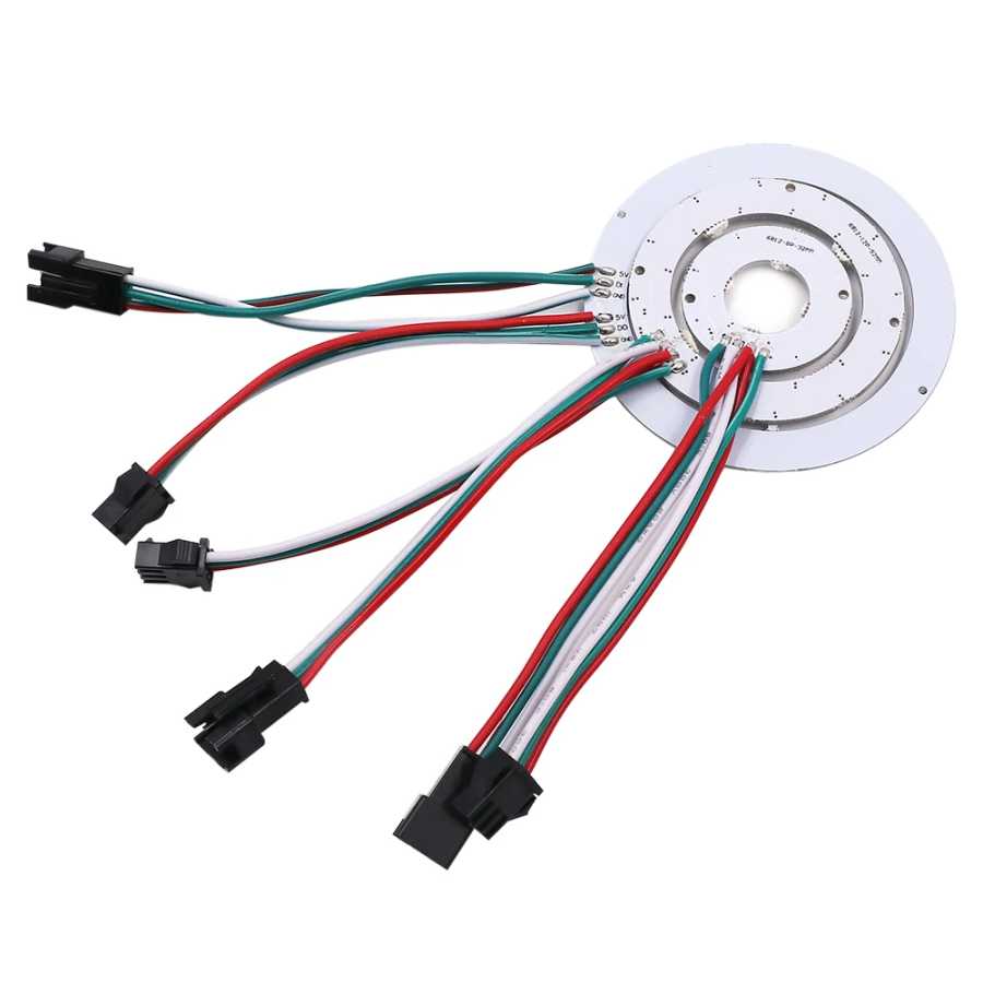 Фотография №2 товара Светодиодный кольцевой светильник WS2812B RGB, 5 В, 30 см, 50