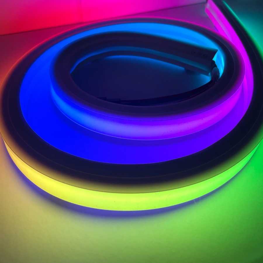 RGB смарт-пиксели WS2812B WS2813 WS2815 SK9822, гибкая лента из силикагеля с индивидуальным управлением, 5 в постоянного тока/12 В Светодиодная подсветка