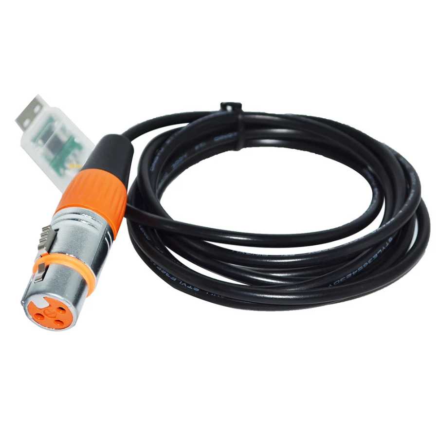 Фотография №3 товара ЦВЕТНОЙ кабель-преобразователь FTDI RS485 DMX512 на USB 3PIN 3P DMX