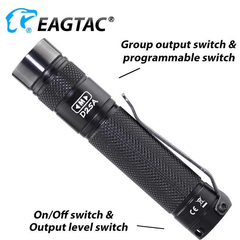 Фотография №4 товара Фонарик EAGTAC D25A XM-L2 Luminus SFT40 SST20 NW 4000K CRI95