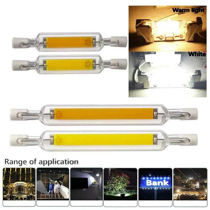 Фотография №4 товара R7S Светодиодная стеклянная трубка 78MM 15W 20W COB Лампа 118MM