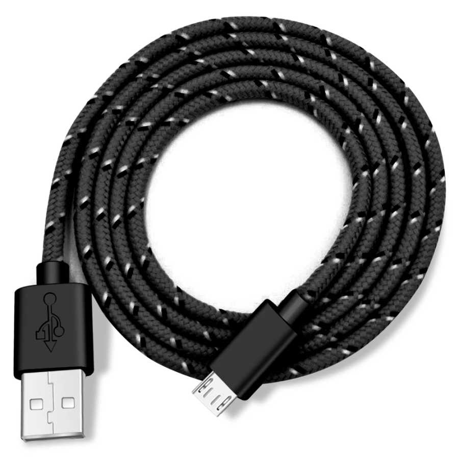 Кабель Micro USB 1 м/2 м/3 м, USB-кабель для синхронизации данных, USB-кабель для зарядного устройства для Samsung, Huawei, Xiaomi, HTC, телефона Android, нейлоновые плетеные кабели Microusb Аксессуары для мобильных телефонов
