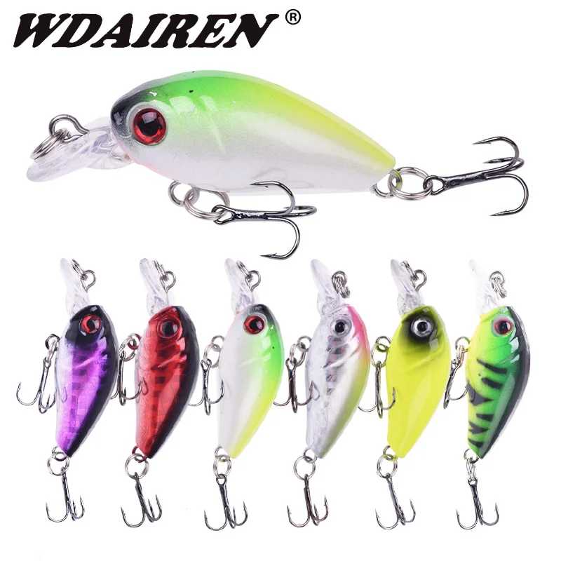 1 шт. Кривошипный воблер рыболовные приманки 4,5 см 4 г 3D глаза Crankbait искусственная жесткая приманка для минноу бас карп Swimbait рыболовные снасти Для рыбалки