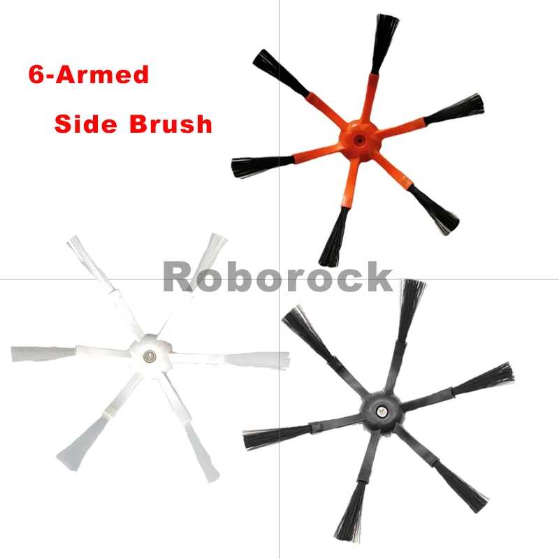 Запасная часть боковой щетки с 6 рычагами для Xiaomi Roborock S5 S50 S51 S55 S5 Max S6 MaxV S6 Pure S7, аксессуары для робота-пылесоса Запчасти для бытовой техники