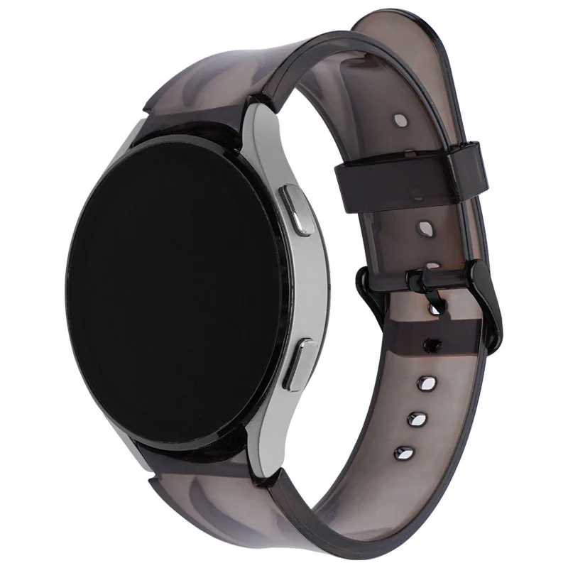Ремешок для Samsung Galaxy Watch 4 classic 5 46 мм 42 мм 44 мм 40 мм, прозрачный силиконовый браслет без зазора, браслет для Galaxy Watch 6 Аксессуары для часов