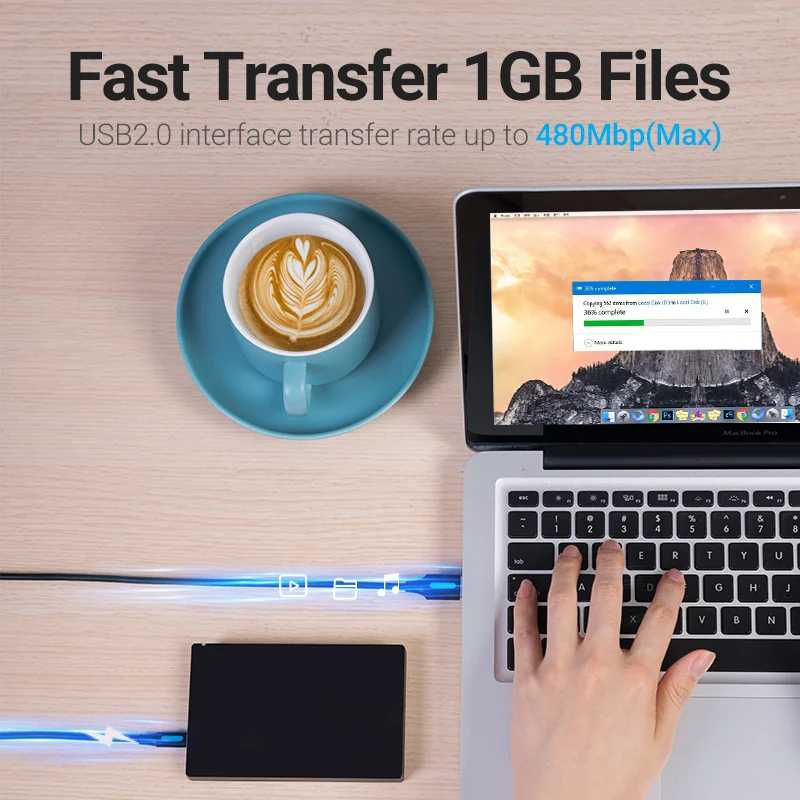 Фотография №2 товара Кабель Mini USB 2.0/Mini USB 2.0, Vention, для передачи данных,