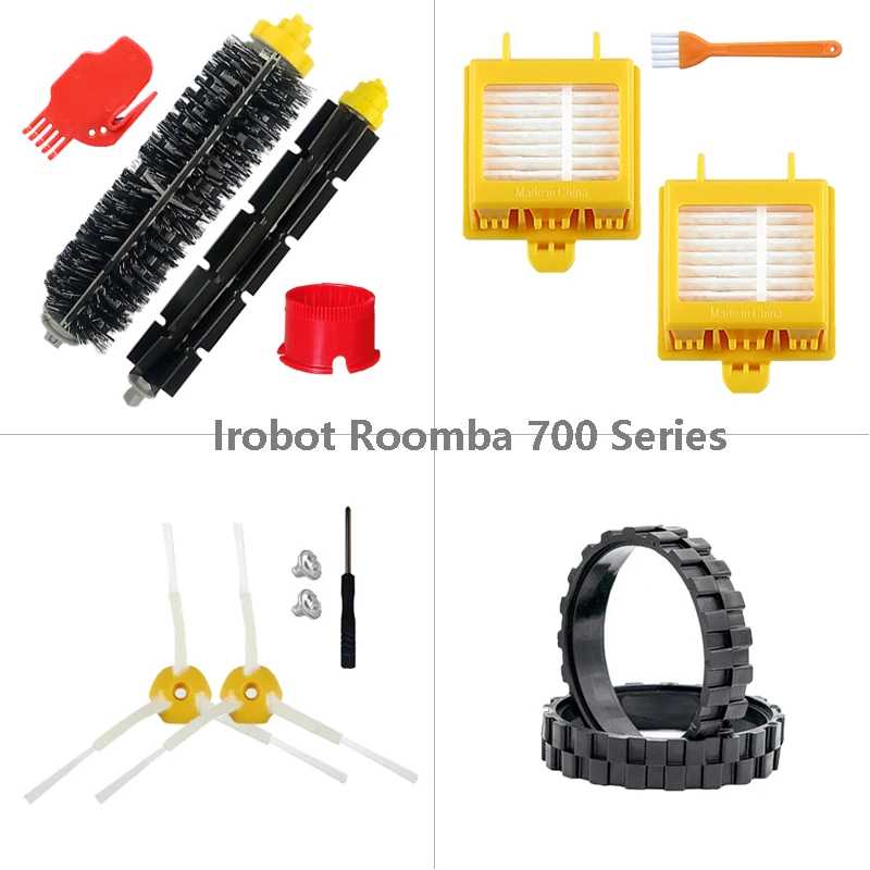 Для IRobot Roomba 700 серии 760 770 772 774 775 776 780 782 785 786 790 Аксессуары Основная боковая щетка Детали фильтра Hepa Запчасти для бытовой техники