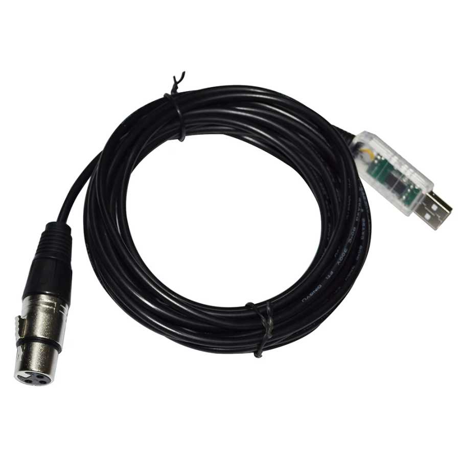 Фотография №5 товара ЦВЕТНОЙ кабель-преобразователь FTDI RS485 DMX512 на USB 3PIN 3P DMX