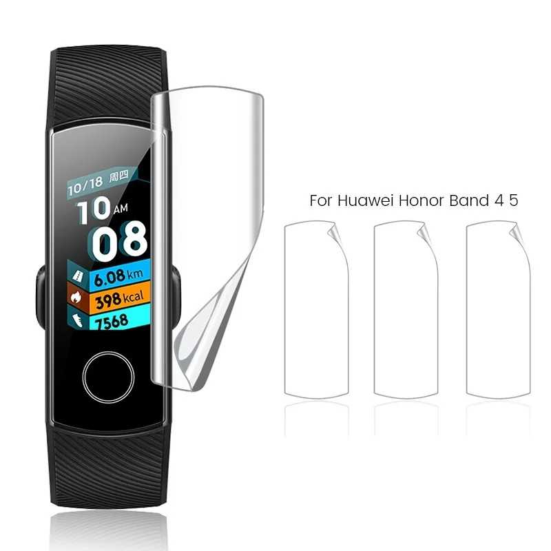 Мягкая пленка для Honor band 5, 2 шт., защитная пленка для экрана huawei honor band 4, band4, band5, смарт-браслет для часов, не закаленное стекло Умная электроника