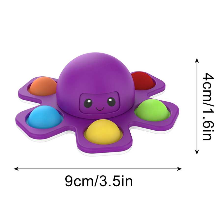 Фотография №4 товара 1 шт. новый антистрессовый Push Bubble Fidget Spinner, меняющий лицо,