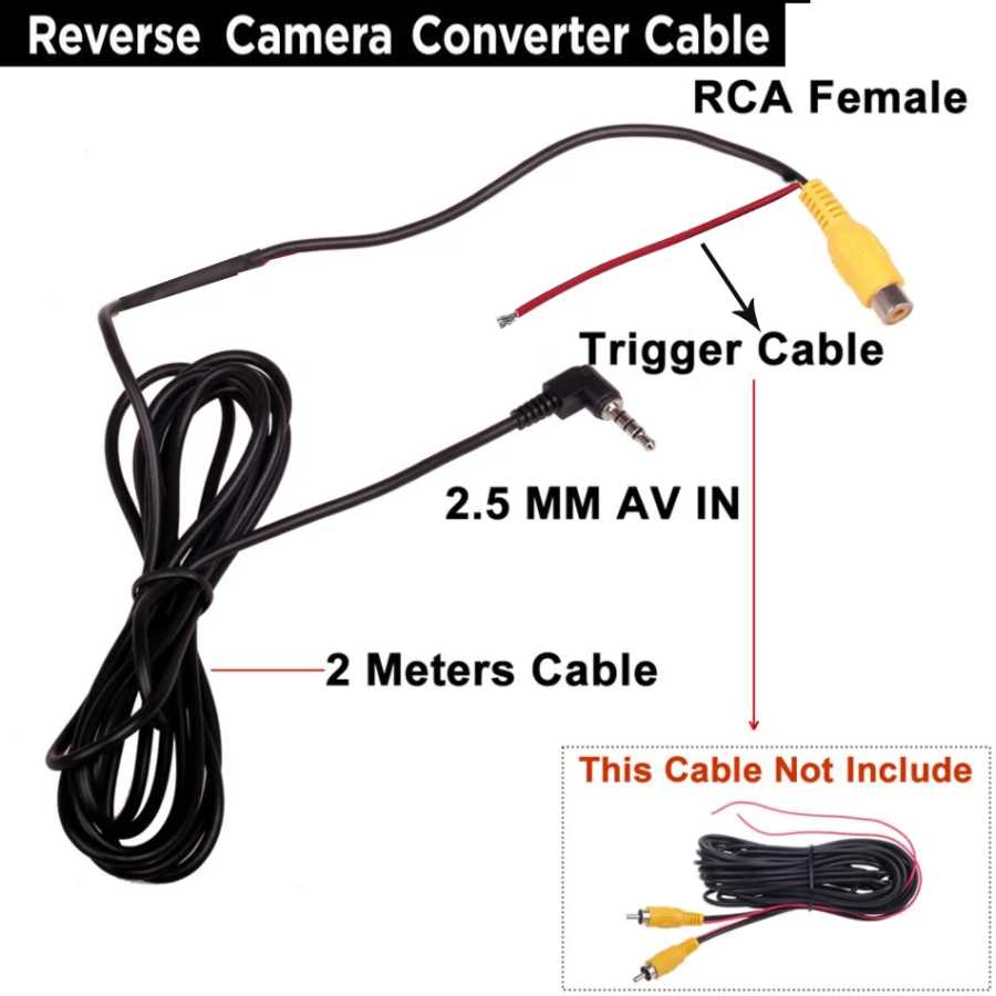 Кабель-преобразователь с RCA на 2,5 мм AV для автомобильной камеры заднего вида, парковочной камеры для автомобильного видеорегистратора, GPS, планшета, помощи при парковке Автоэлектроника