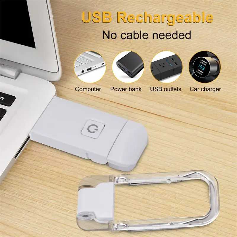 Фотография №3 товара Светодиодный USB перезаряжаемый светильник для книг, светильник для чтения, защита