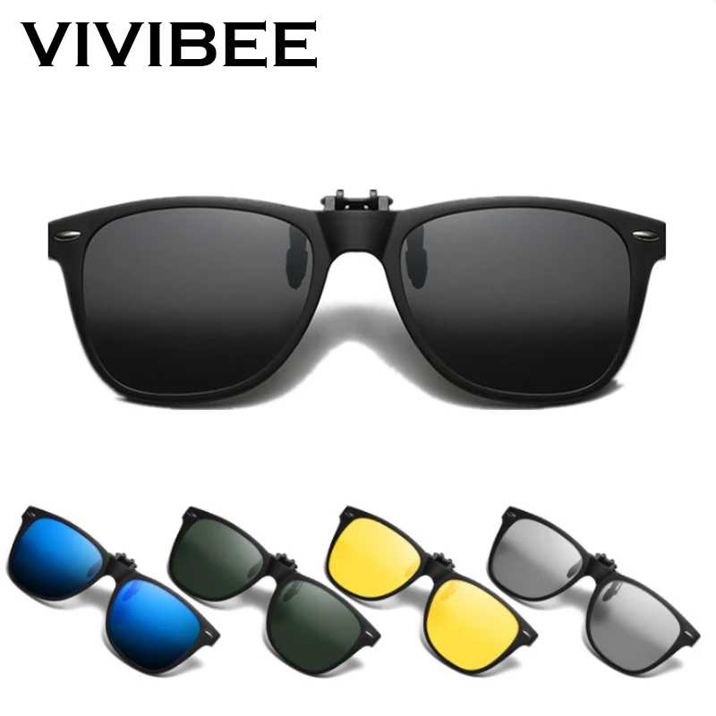 Солнцезащитные очки VIVIBEE с фотохромными поляризационными линзами, откидные, с клипсами, для мужчин и женщин, для вождения, трендовый товар 2026 года Очки и аксессуары