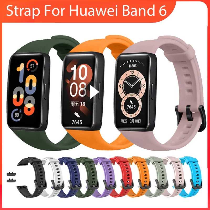 Мягкий силиконовый спортивный ремешок для Huawei Band 6, умный браслет, сменный ремешок для Huawei Watchband 6, Honor Band 6 Умная электроника