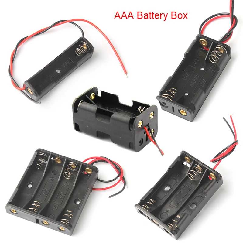 Чехлы для аккумуляторов DIY AAA 1X 2X 3X 4X AAA, держатель для аккумуляторов, ящик для хранения, чехол 1 2 3 4 слота, контейнер для аккумуляторов с проводом Аксессуары и запчасти