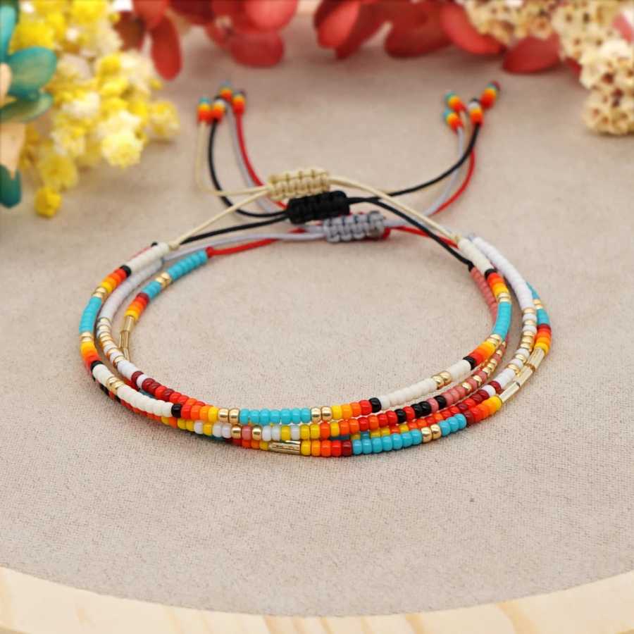 Go2boho Miyuki Native браслеты, американские ювелирные изделия, браслет дружбы для женщин, богемные браслеты с бусинами, Подарочные ювелирные изделия Бижутерия