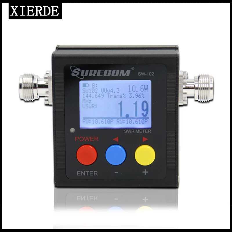 SURECOM SW-102 N тип 125-525 МГц УКВ / УВЧ Антенна Power and SWR Цифровой VHF / UHF SWR и Power Watt Аксессуары Walkie Talkie Аксессуары & Запчасти