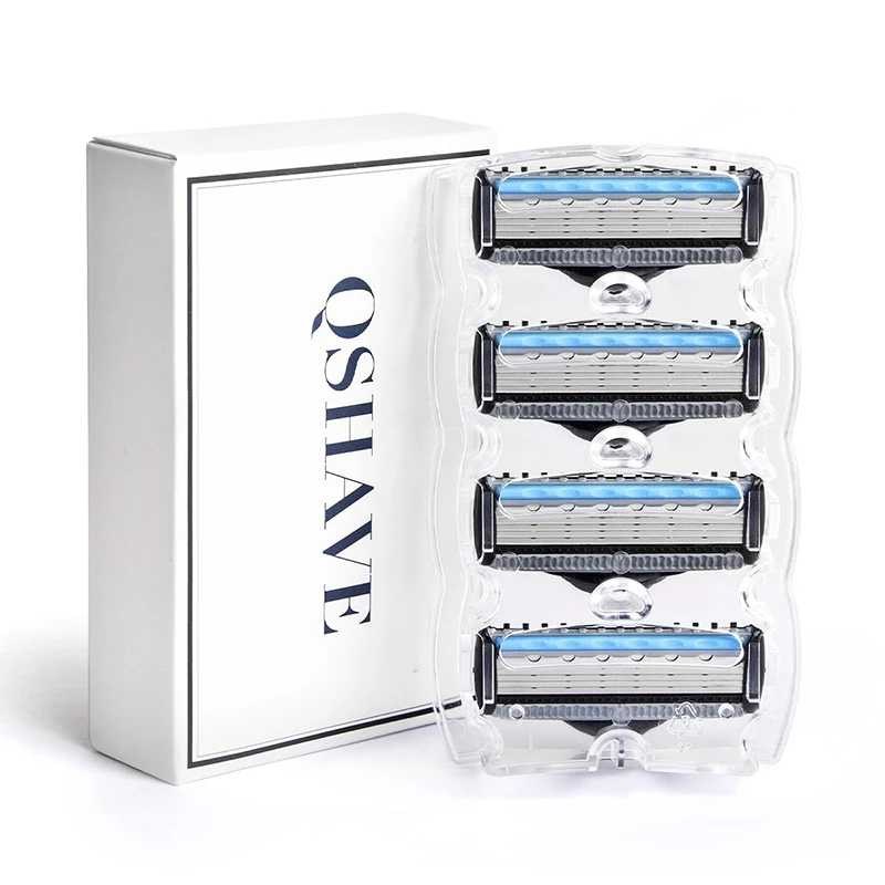 Бритвенное лезвие QShave для мужчин для X5 Blade, 4 кассеты Бритье и удаление волос