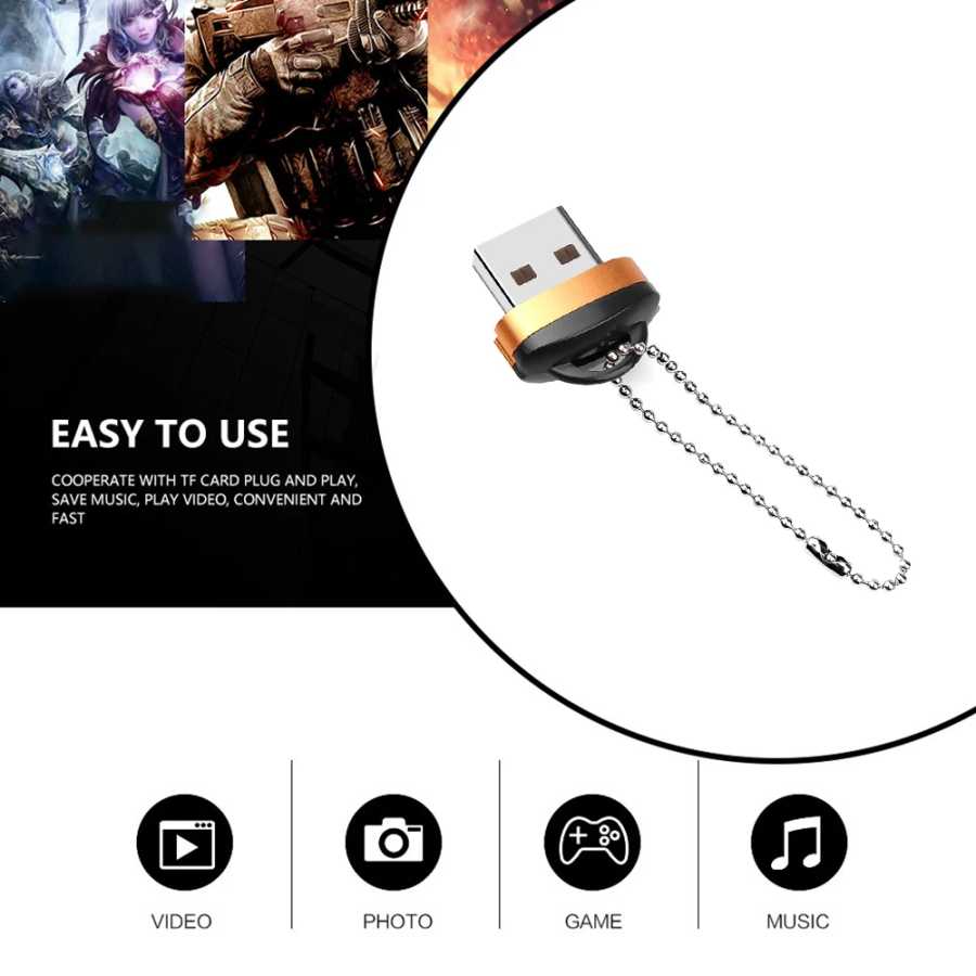 Фотография №4 товара Мини-USB Micro USB 2,0 высокоскоростной адаптер SD/TF устройство чтения карт