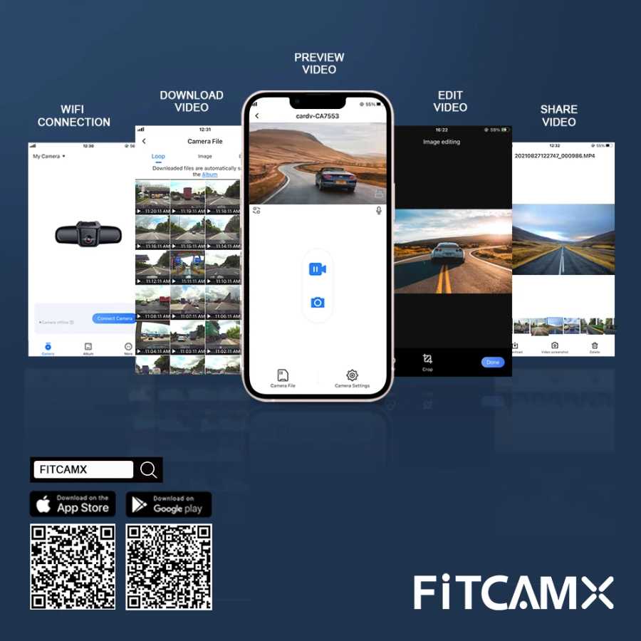 Фотография №4 товара Видеорегистратор Fitcamx 4K для Porsche Cayenne/Macan/911/Taycan/Panamera/718 Boxster и Cayman, беспроводная