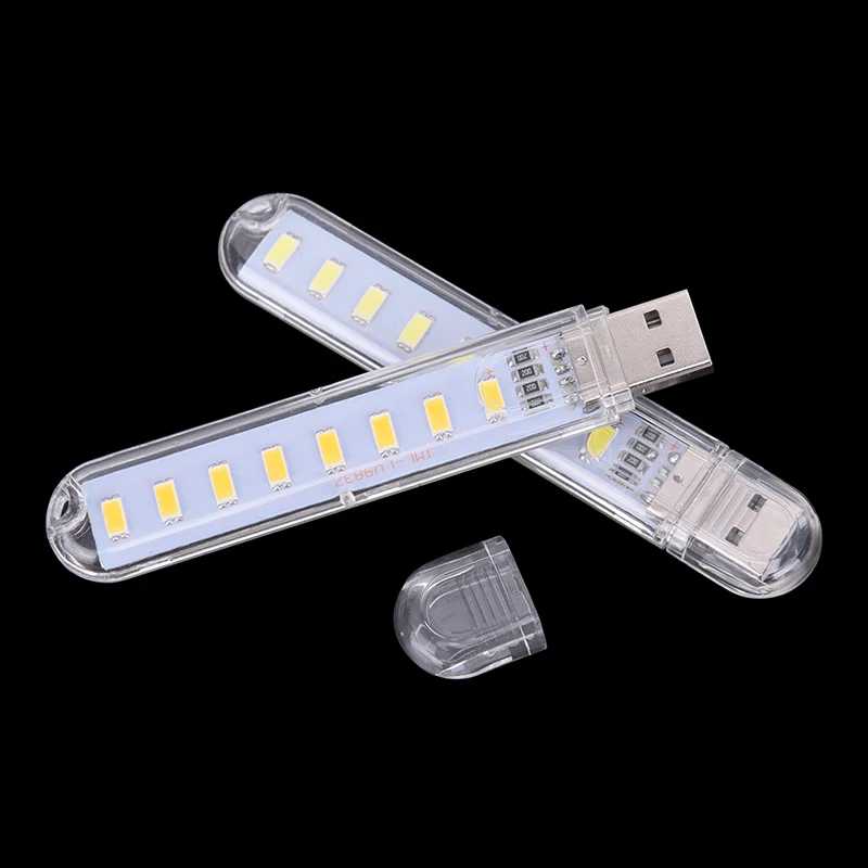 Мини Портативный USB светодиодный книжный светильник DC5V ультра яркий Чтение Книга лампа 8 светодиодов светильник s для внешнего аккумулятора ПК ноутбука Внутреннее освещение