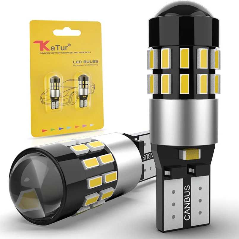 Katur 2 шт. T10 194 2825 168 W5W Led помощи при парковке T10 просвет Автомобильные стояночные огни CANBUS без ошибки с объективом 6000 K белый Автомобильные фары