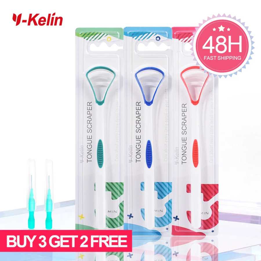 Y-Kelin продажа, силиконовый скребок для языка, щетка для очистки еды, один уход за полостью рта, чтобы сохранить свежесть дыхания, 3 вида цветов, упаковка No.1 Гигиена полости рта