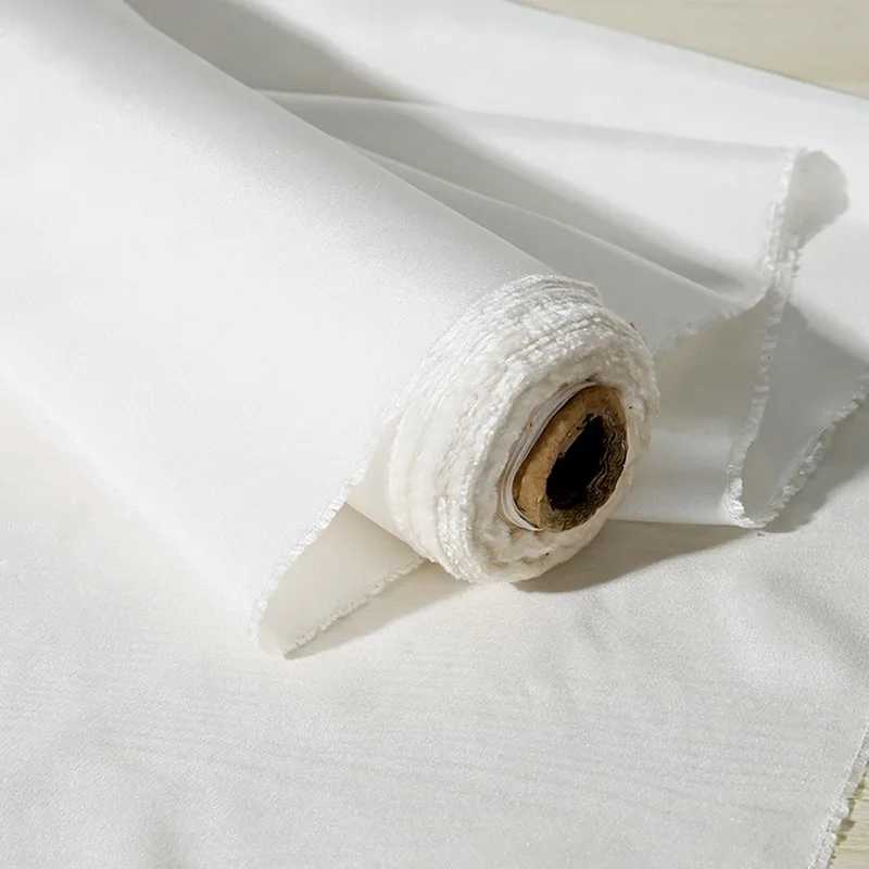 Nature Off White Неокрашенная 100% шелковая ткань Habutai Pag из чистого шелка, прозрачная ткань Pongee 6 мм, используется для рисования и окрашивания своими руками Ткани для одежды и текстиль