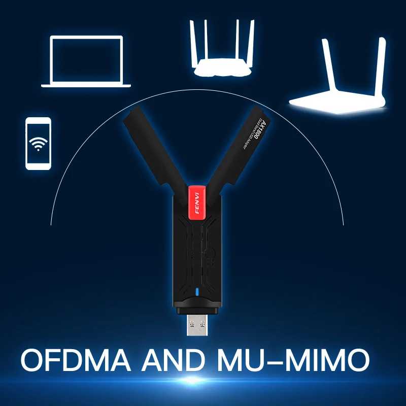 Фотография №3 товара Fenvi Wi-Fi 6 USB адаптер двухдиапазонный AX1800 2,4G/5 ГГц беспроводной
