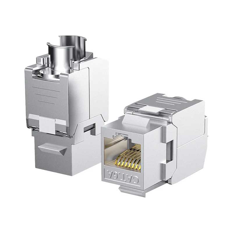 Фотография №4 товара Модуль Keystone Jack RJ45 CAT8 Cat7 CAT6A без инструментов STP,