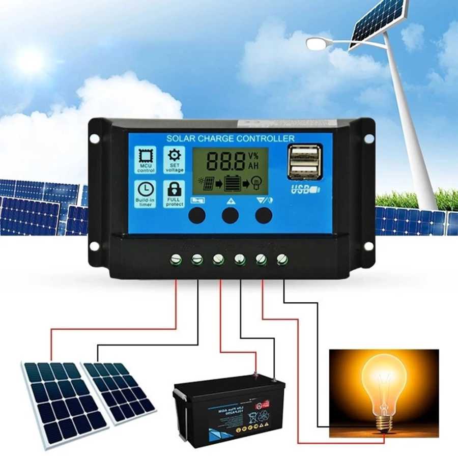 Фотография №1 товара Контроллер солнечной панели 30A 12V 24V Автоматический регулятор заряда аккумулятора