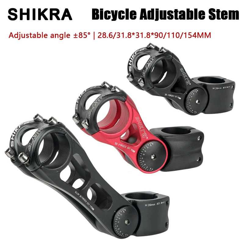 SHIKRA SK01 Mtb Power Вынос руля велосипеда Дорожный стол для горного велосипеда 90/110/145 мм Регулируемый вынос 31,8 25,4 Подъемник Отрицательный Велоспорт