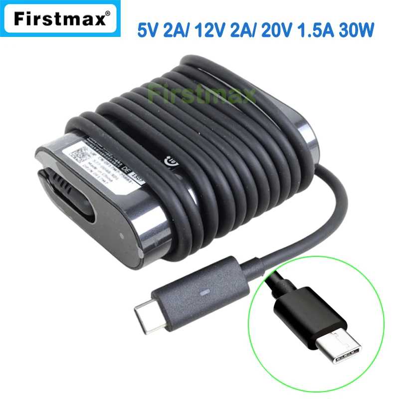Зарядное устройство для планшетного ПК USB-C типа C, 20 В, 1,5 А, 30 Вт для Dell Latitude 11 5175 T04 T04E001 5179 DA30NM150 08XTW5, адаптер питания Аксессуары для ноутбуков