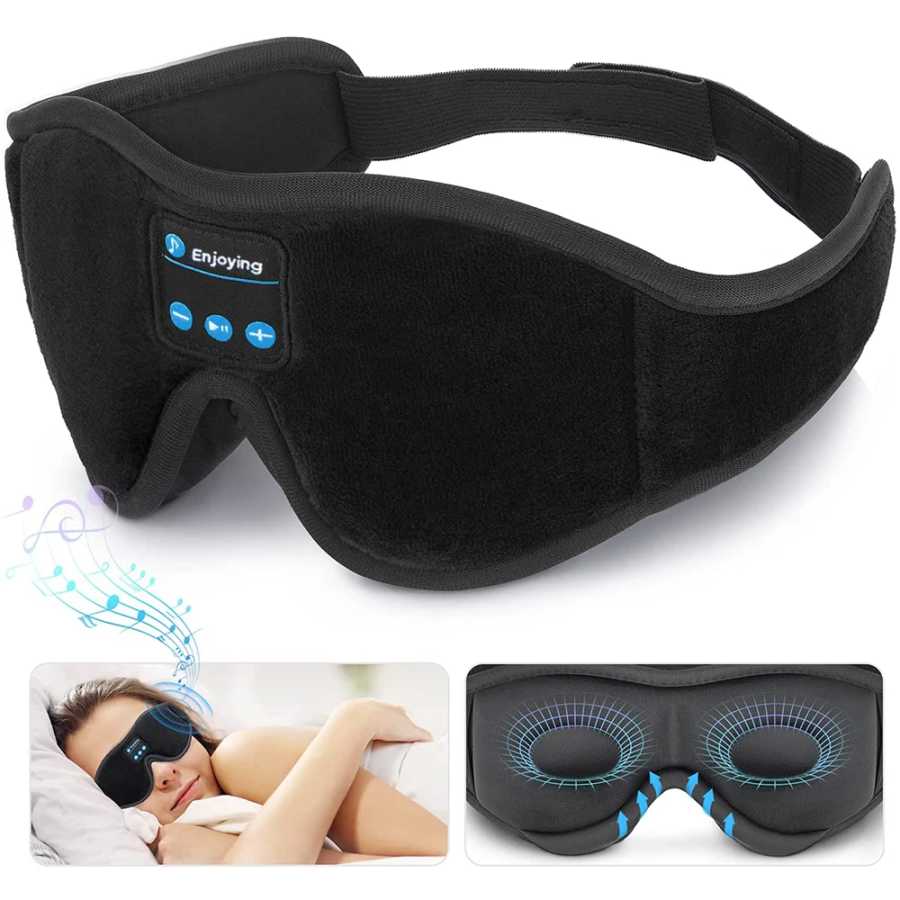 Маска для сна Наушники Bluetooth 3D маска для глаз воспроизведение музыки телефон со встроенным динамик HD Забота о здоровье