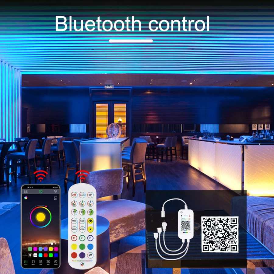 Фотография №3 товара 12 В RGB неоновый свет с дистанционным управлением/Bluetooth/WiFi с регулируемой