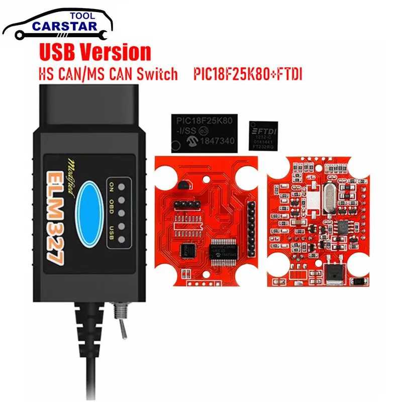 Автомобильный диагностический сканер ELM327 V1.5 с USB-переключателем Инструмент для ремонта автомобилей