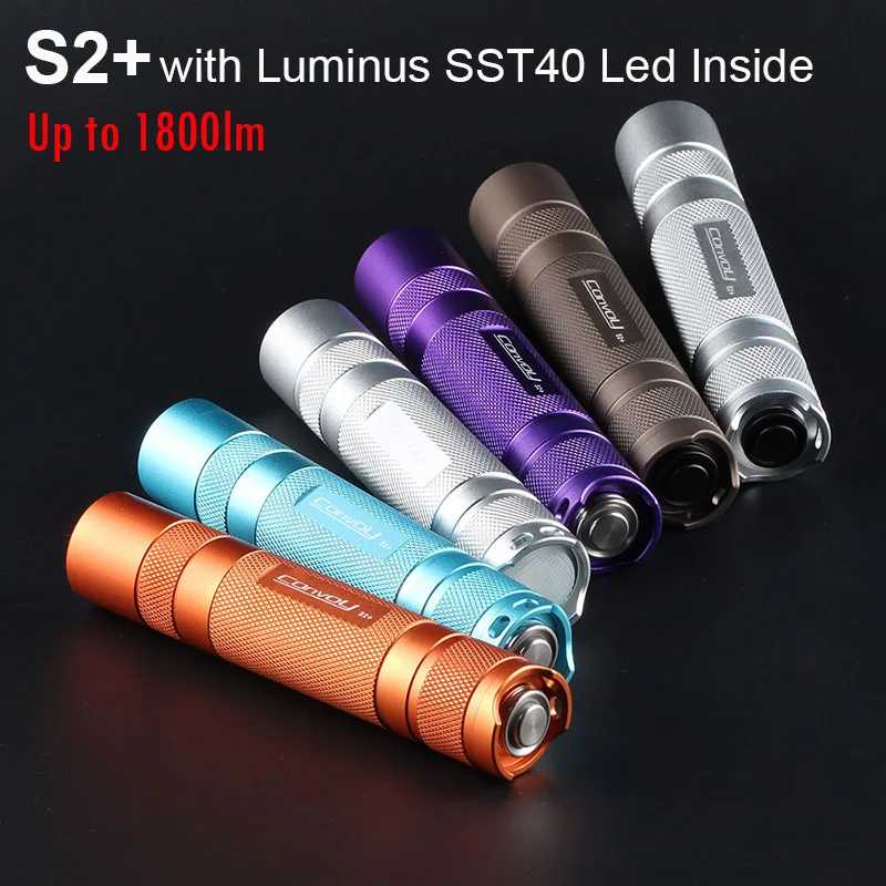 Convoy S2 Plus с фонариком Luminus SST40 EDC Fash Light 1800 лм Мини-фонарик высокой мощности Linterna Кемпинг Туризм Фонарь Портативное освещение