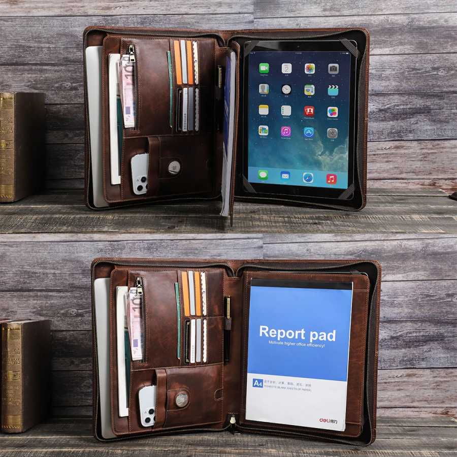 Фотография №1 товара Папка-органайзер из воловьей кожи для Macbook Pro Air 13 iPad