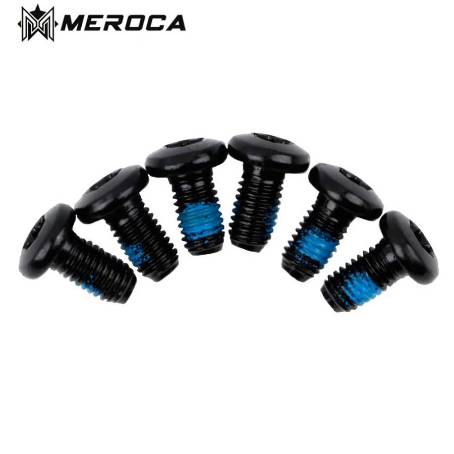 Стальные 6 шт. MEROCA MTB T25 болты ротора дискового тормоза M5x11,5 мм Iamok горный велосипед сверхлегкие крепежные винты Torx Запчасти для велосипеда Велоспорт