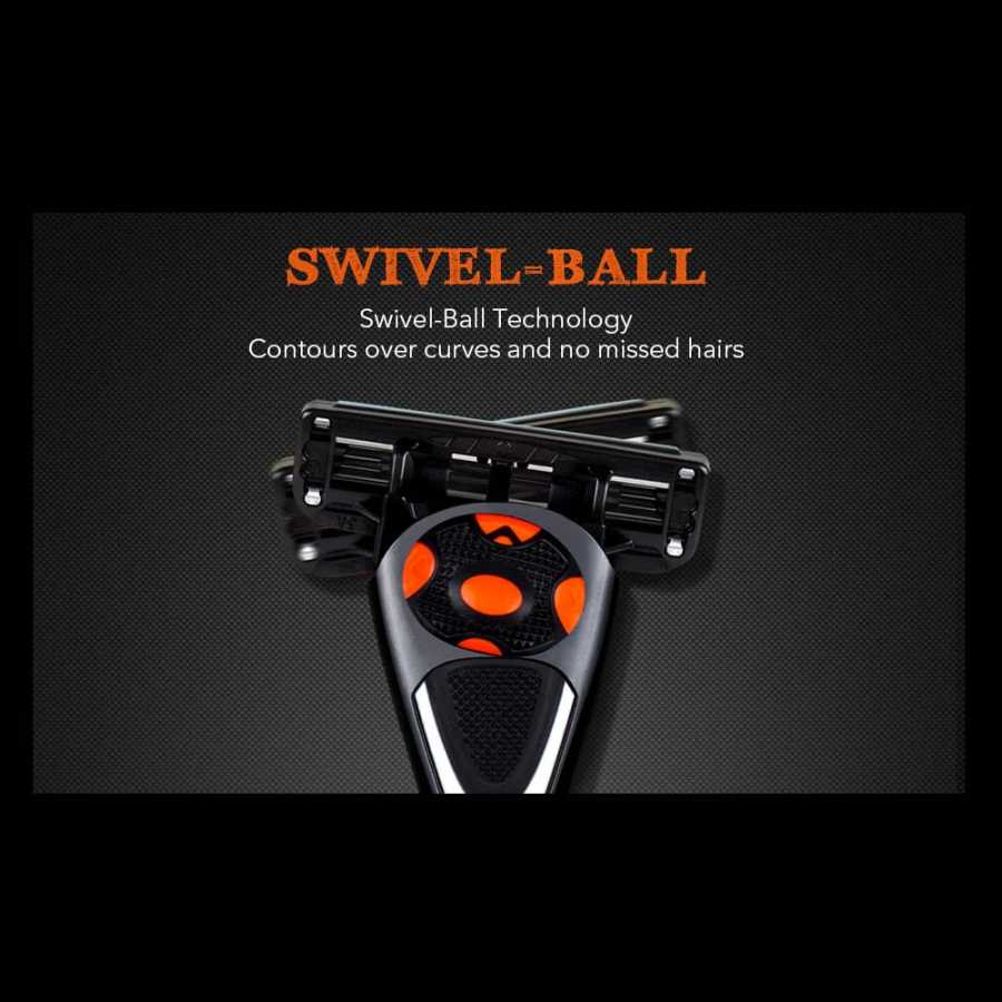 Фотография №3 товара Бритва мужская Qshave Black Spider, 6 лезвий, 4, 8 и